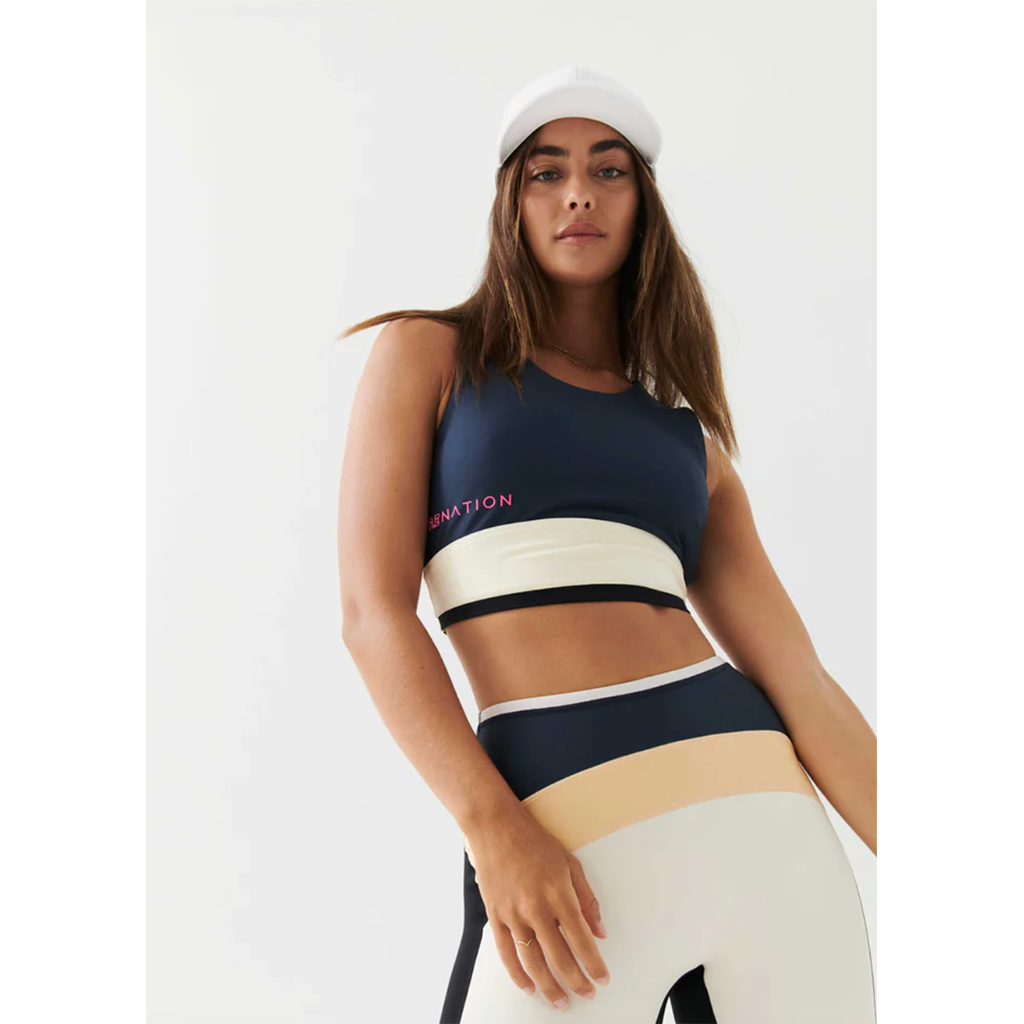 PE Nation Midnight Navy Outline Sports Bra X-Small