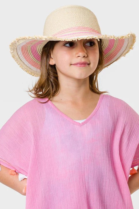 Peachy Striped Sunhat