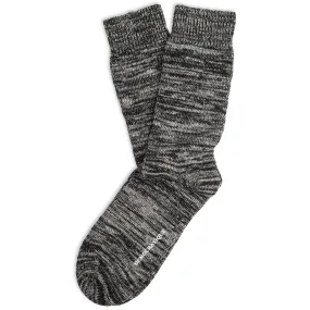 Relax Chunky Flat Knit Supermelange Socks Black / Light Grey Melange / Off White / Charcoal Mel.