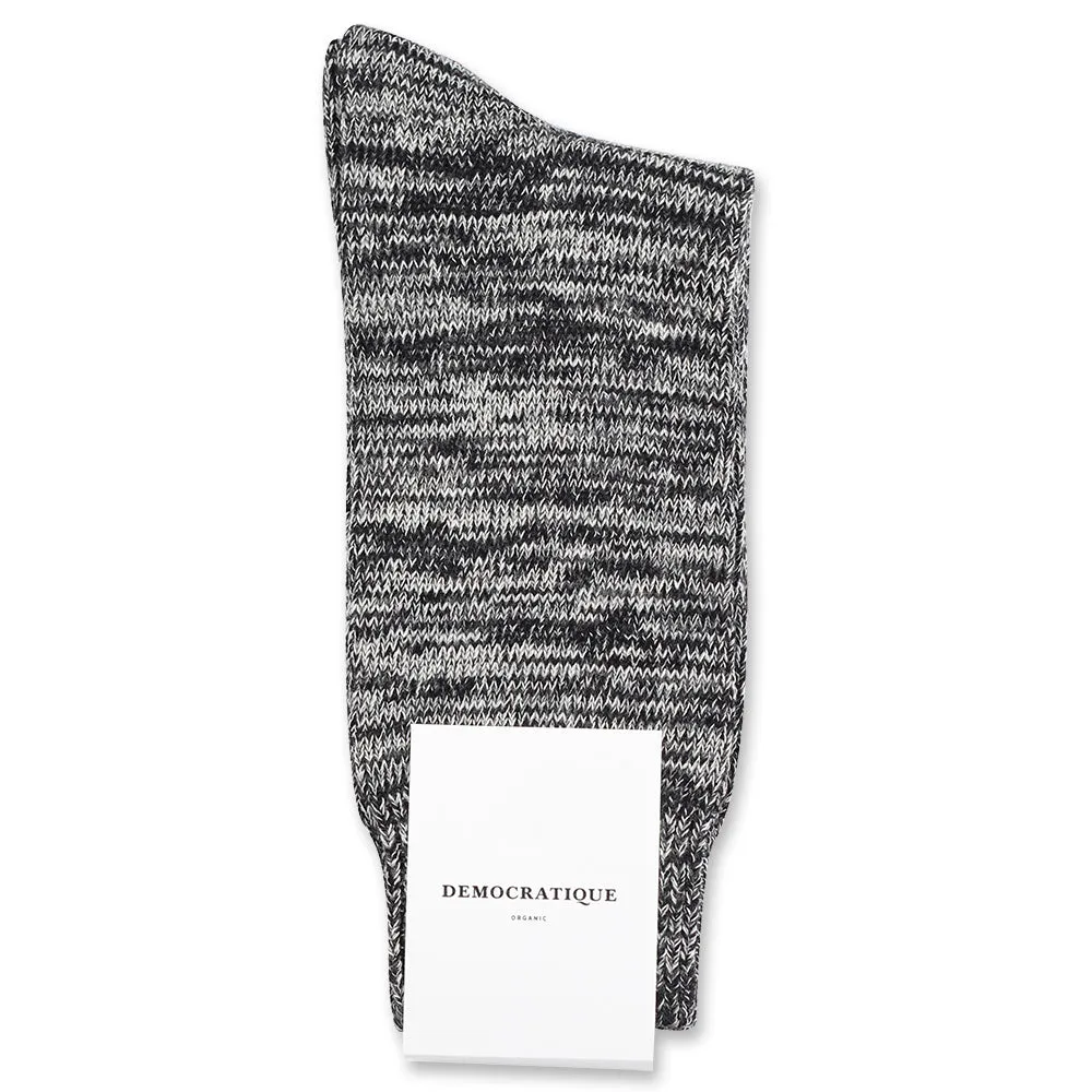 Relax Chunky Flat Knit Supermelange Socks Black / Light Grey Melange / Off White / Charcoal Mel.