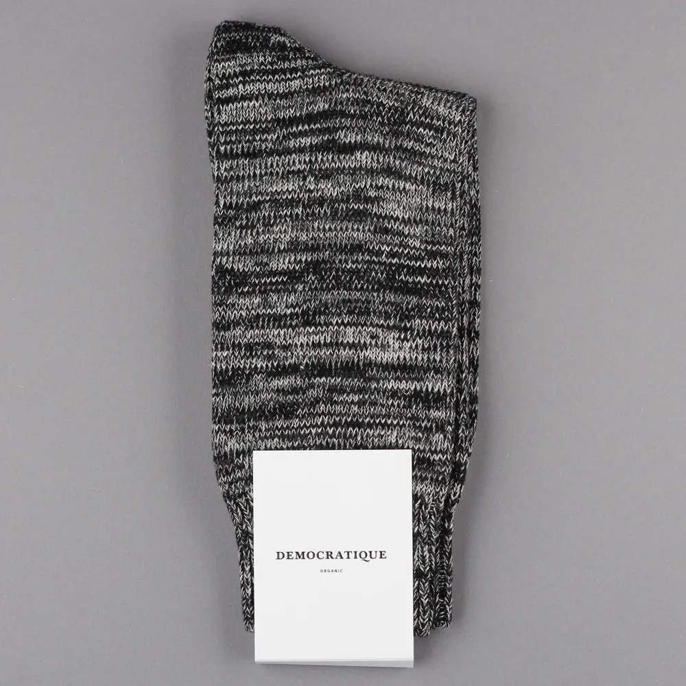 Relax Chunky Flat Knit Supermelange Socks Black / Light Grey Melange / Off White / Charcoal Mel.