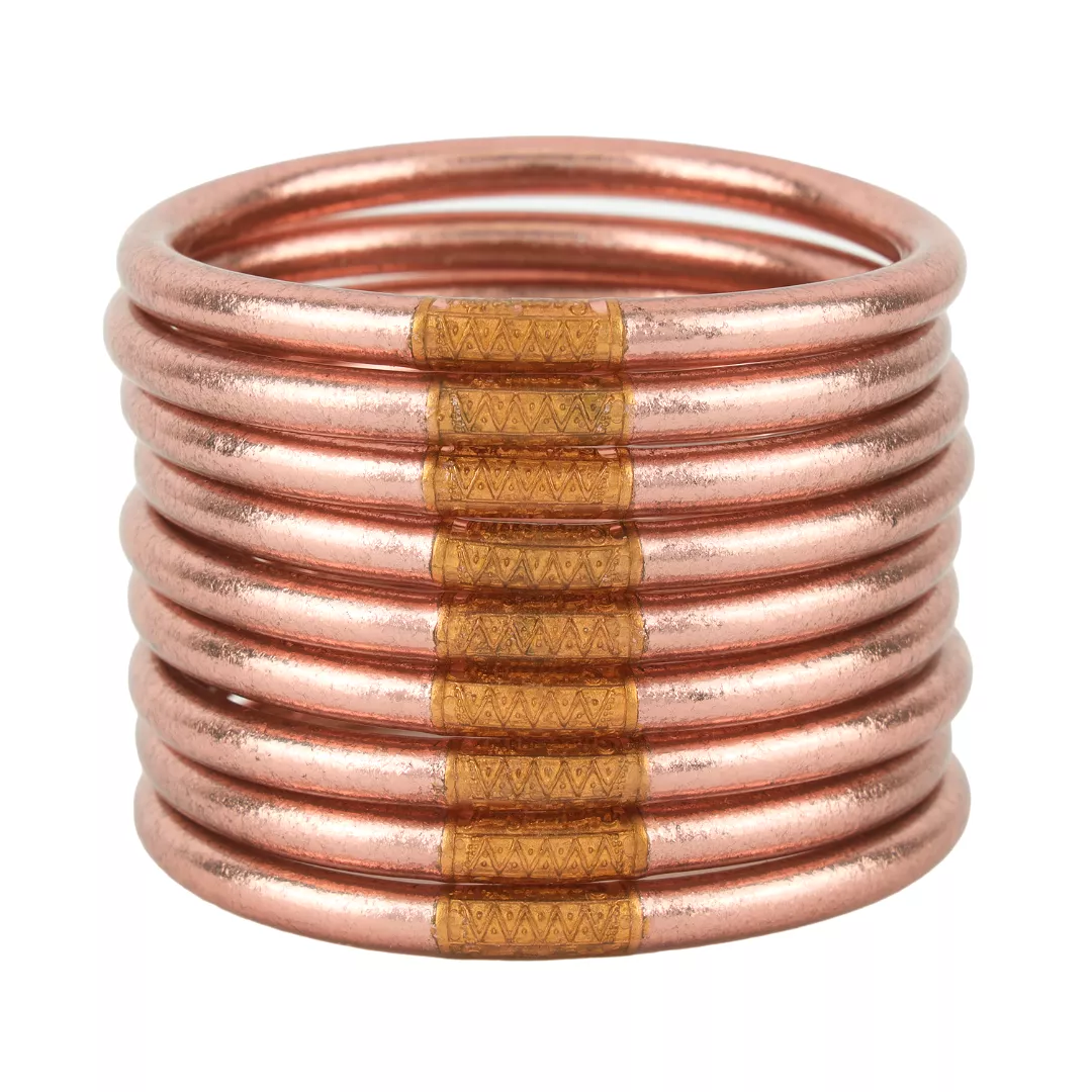 Rose Gold BuDhaGirl All Weather Bangle Set (Set of 9)