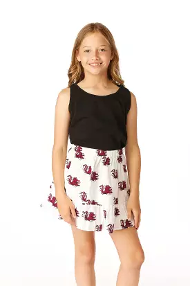 SE Girls Gamecock Poplin Skirt