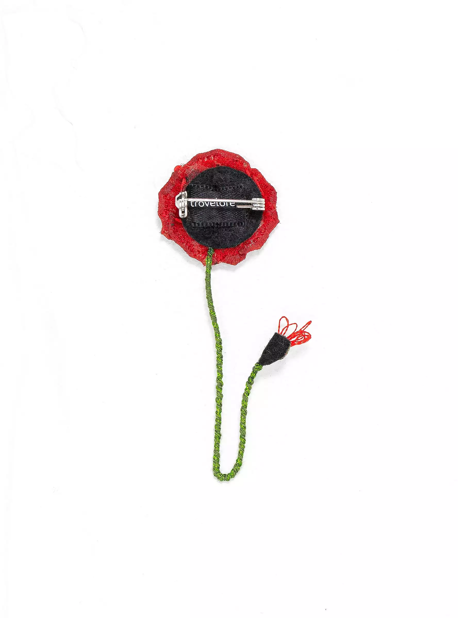 Shirley Poppy Brooch Red & Green