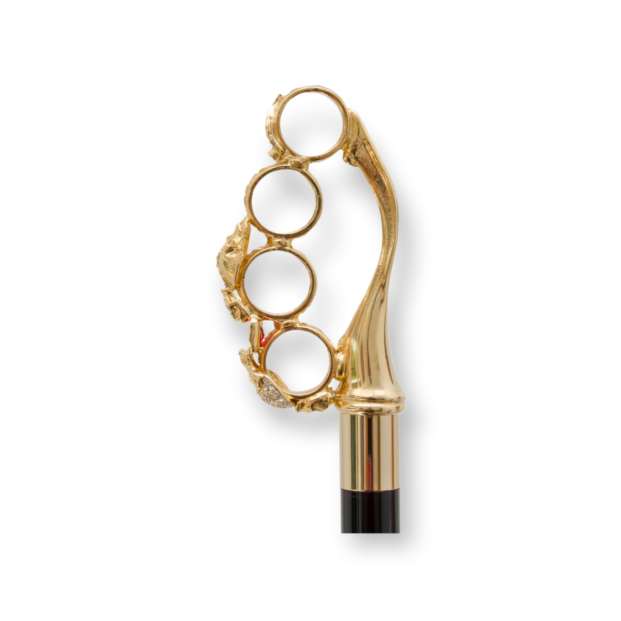 SWAROVSKI CRYSTAL BRASS KNUCKLES LUXURY WALKING STICKS