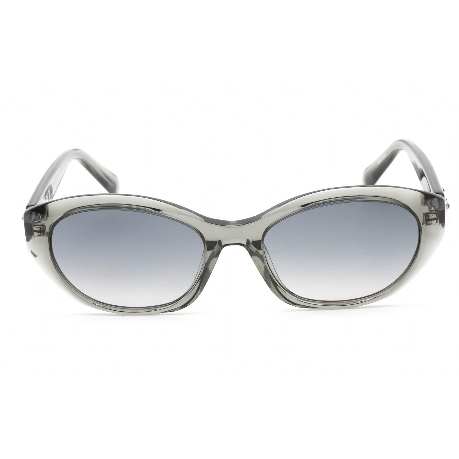 Swarovski SK0384 Sunglasses Transparent Dark Grey / Dark Grey Gradient Women's