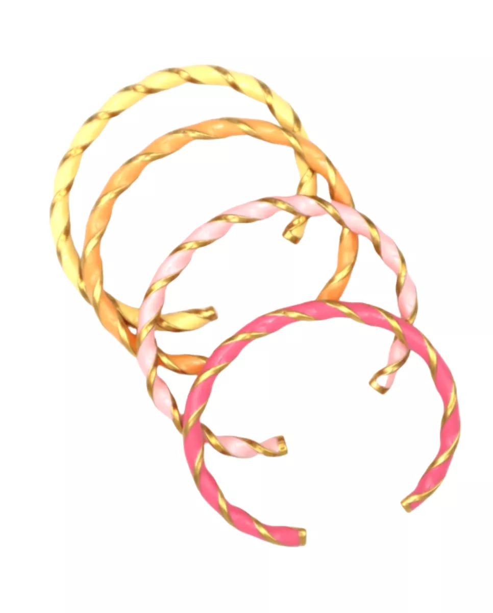 Terry Twisted Bangle Multicolour