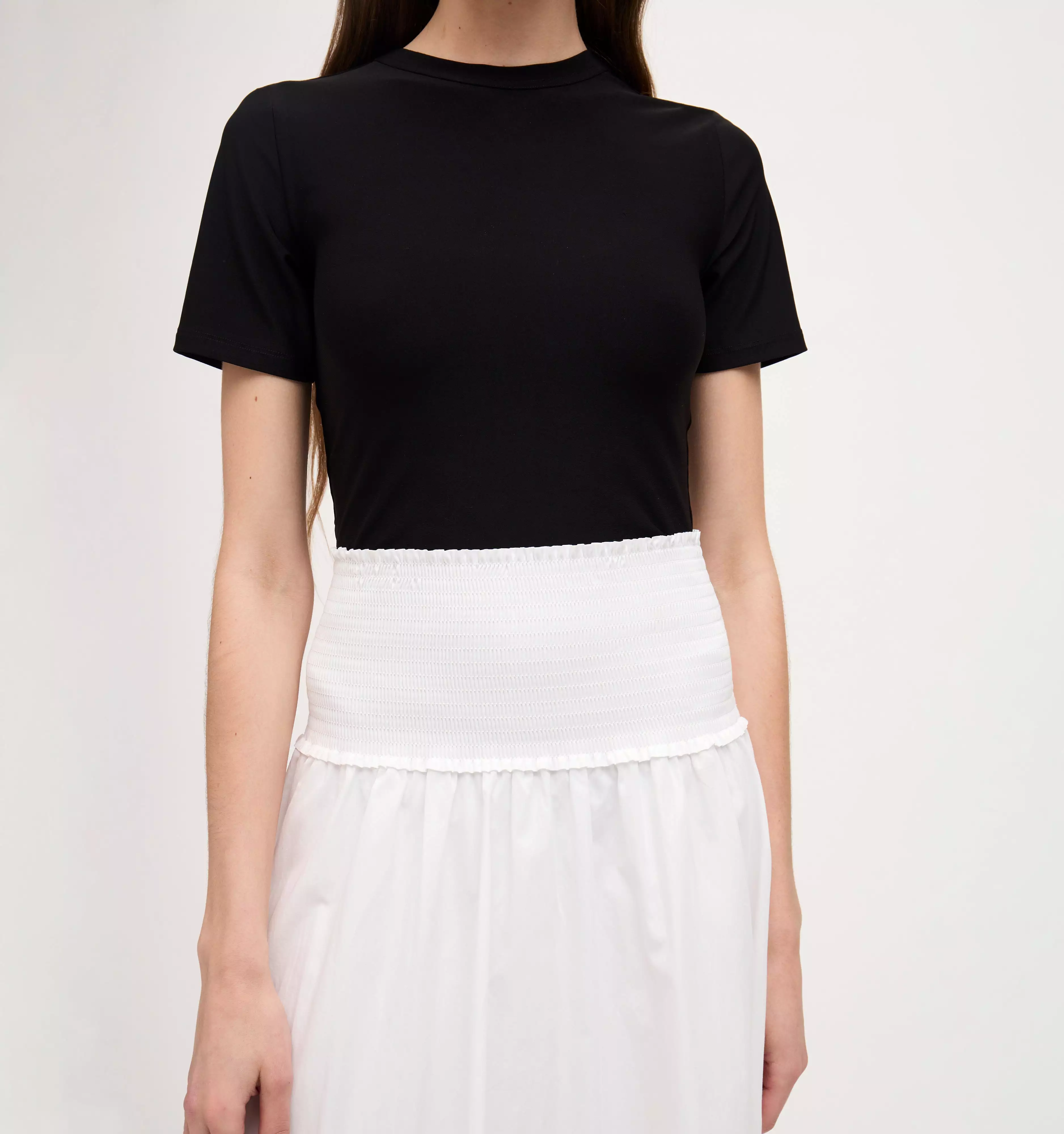 The Delphine Nap Skirt - White Cotton