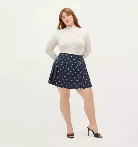 The Inola Skirt - Navy Autumn Paisley