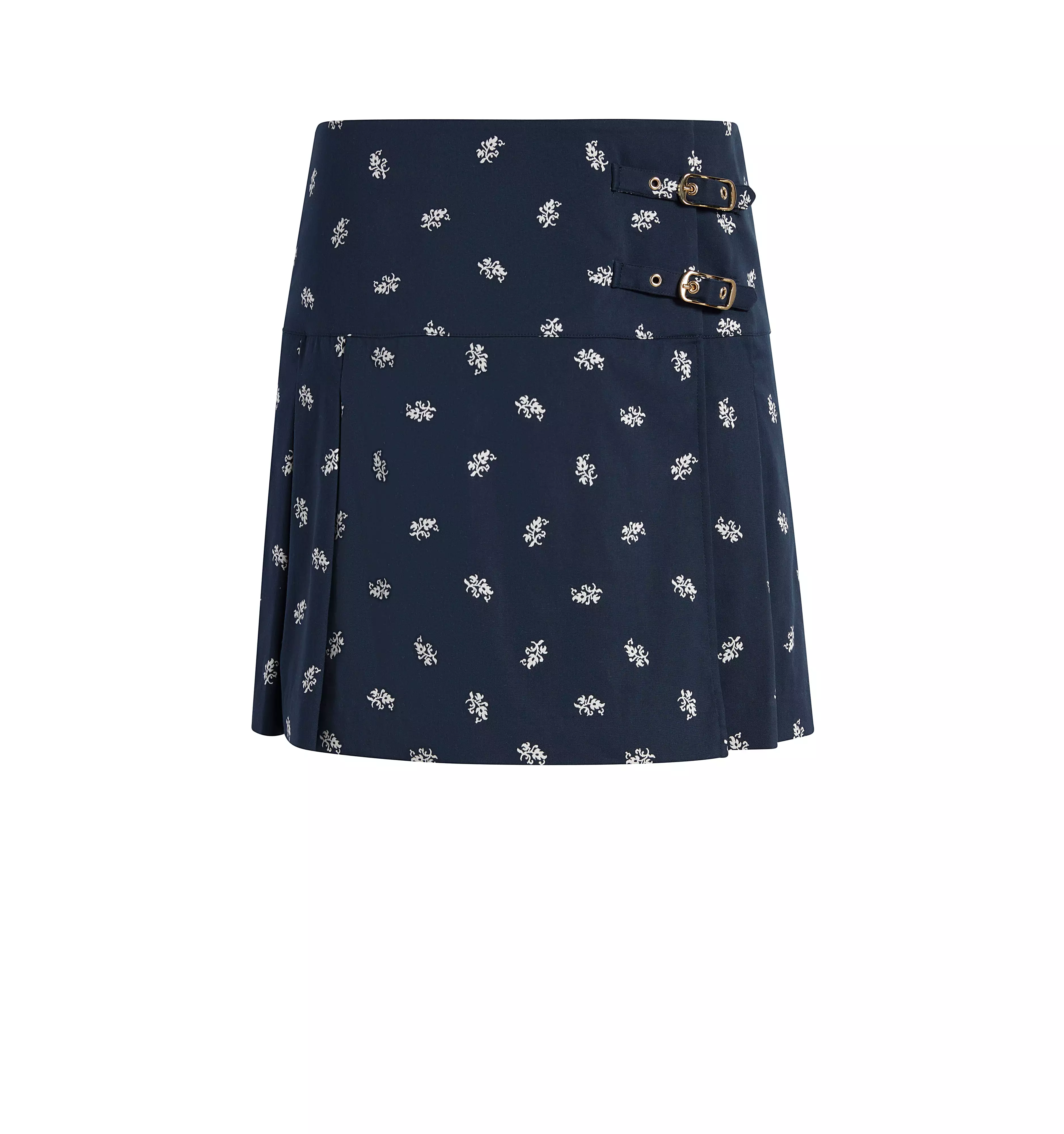 The Inola Skirt - Navy Autumn Paisley