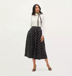 The Krista Skirt - Khaki Autumn Paisley