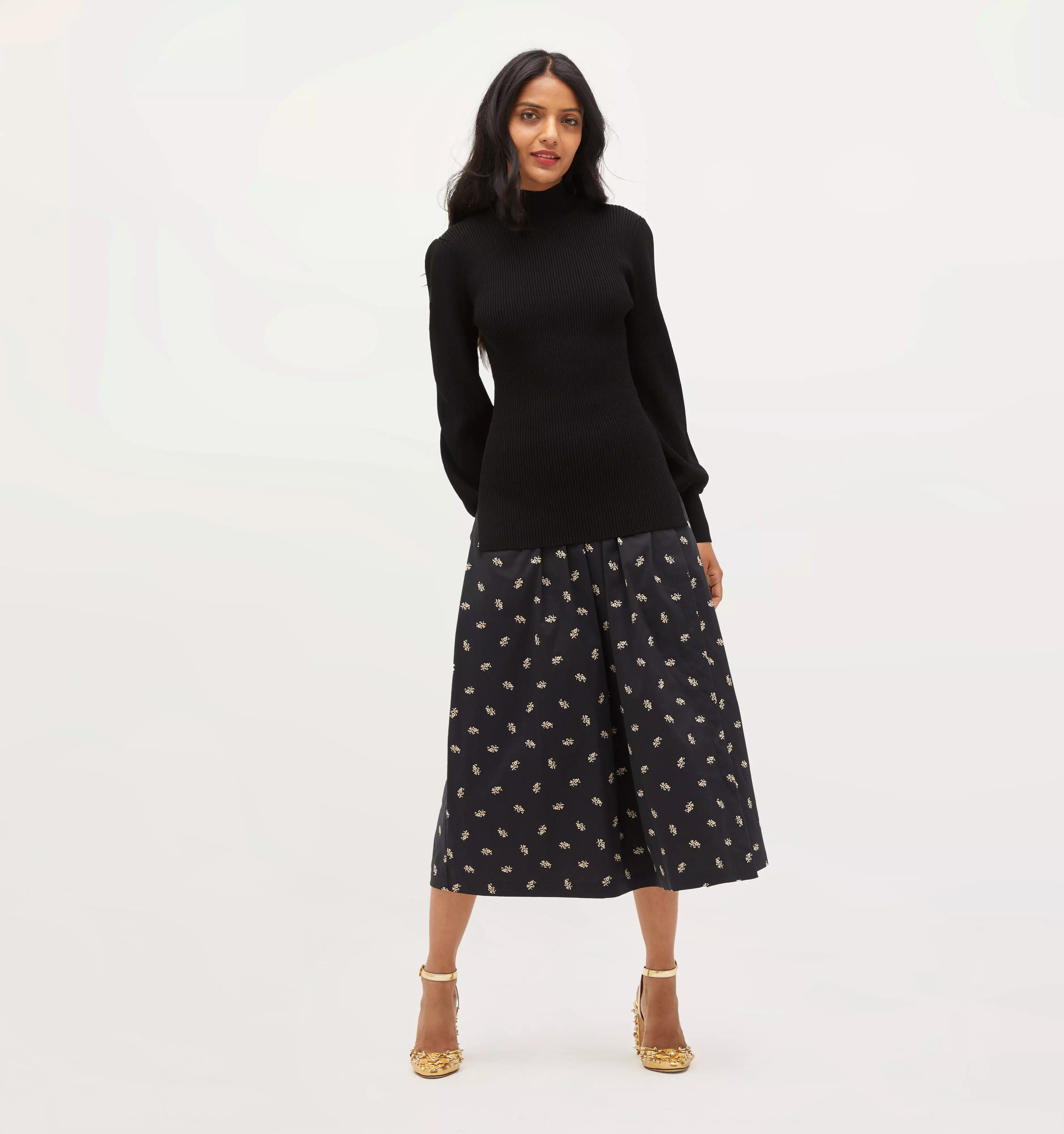 The Krista Skirt - Khaki Autumn Paisley