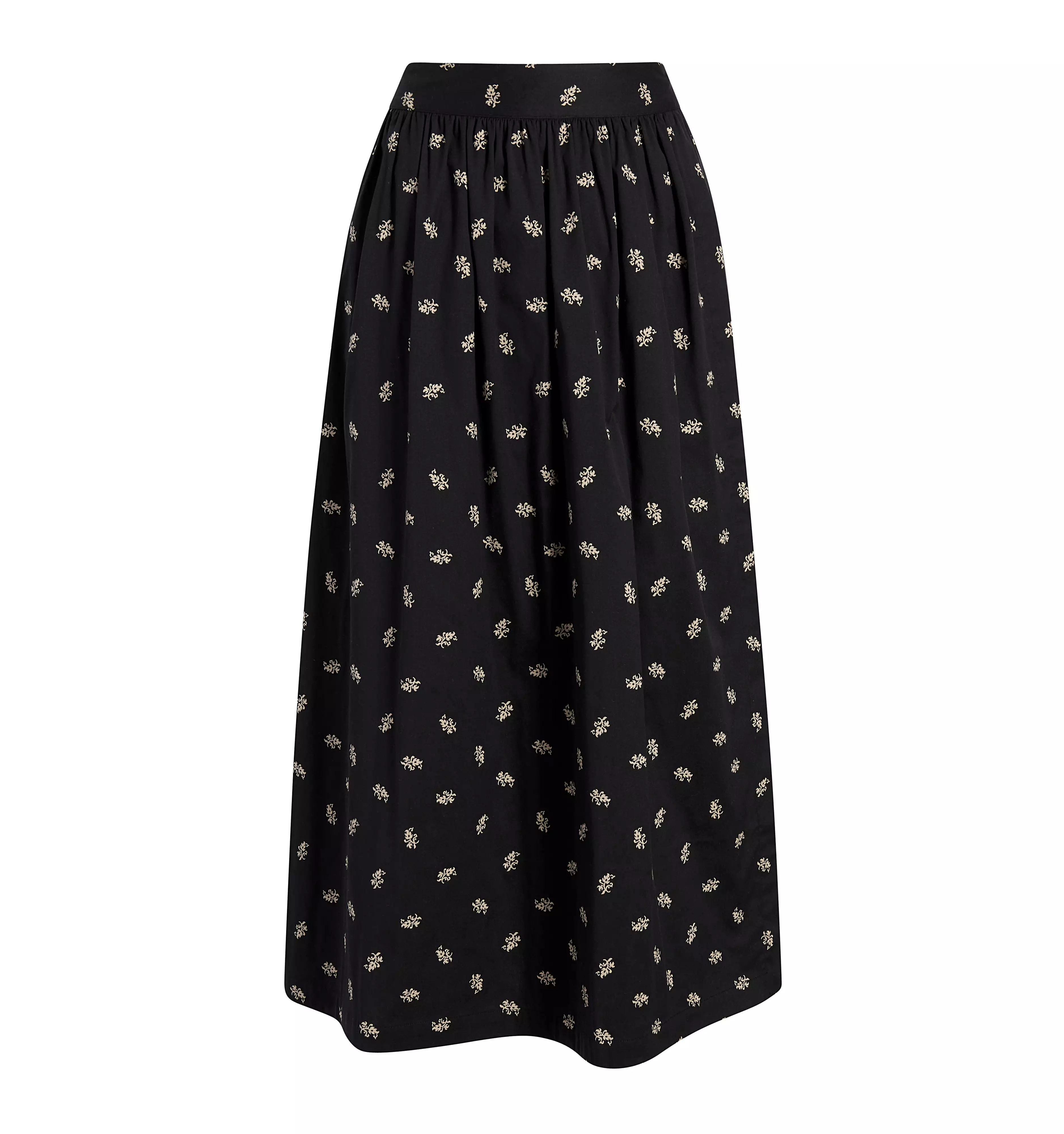 The Krista Skirt - Khaki Autumn Paisley