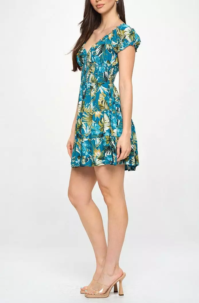 Tropical Print Dress