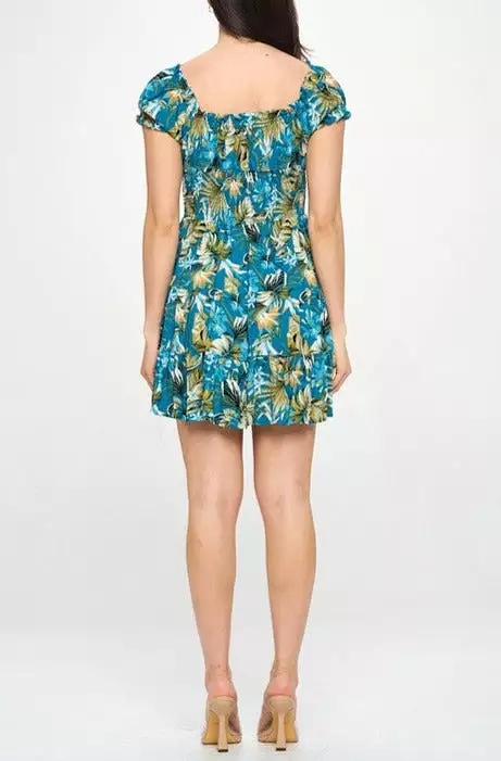 Tropical Print Dress