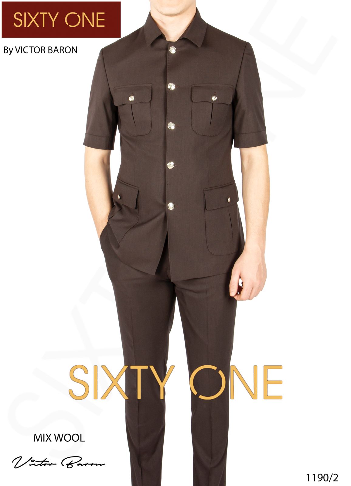 Victor Baron Turkish Short Sleeve Safari Suit