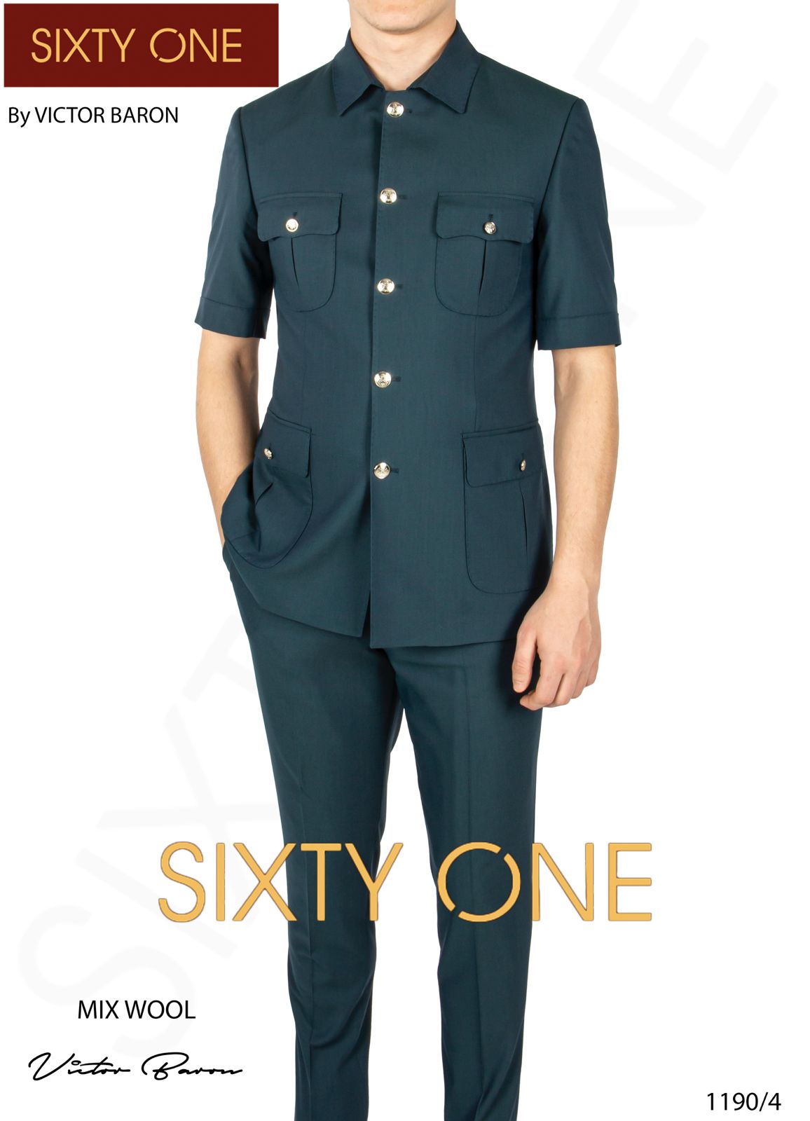 Victor Baron Turkish Short Sleeve Safari Suit