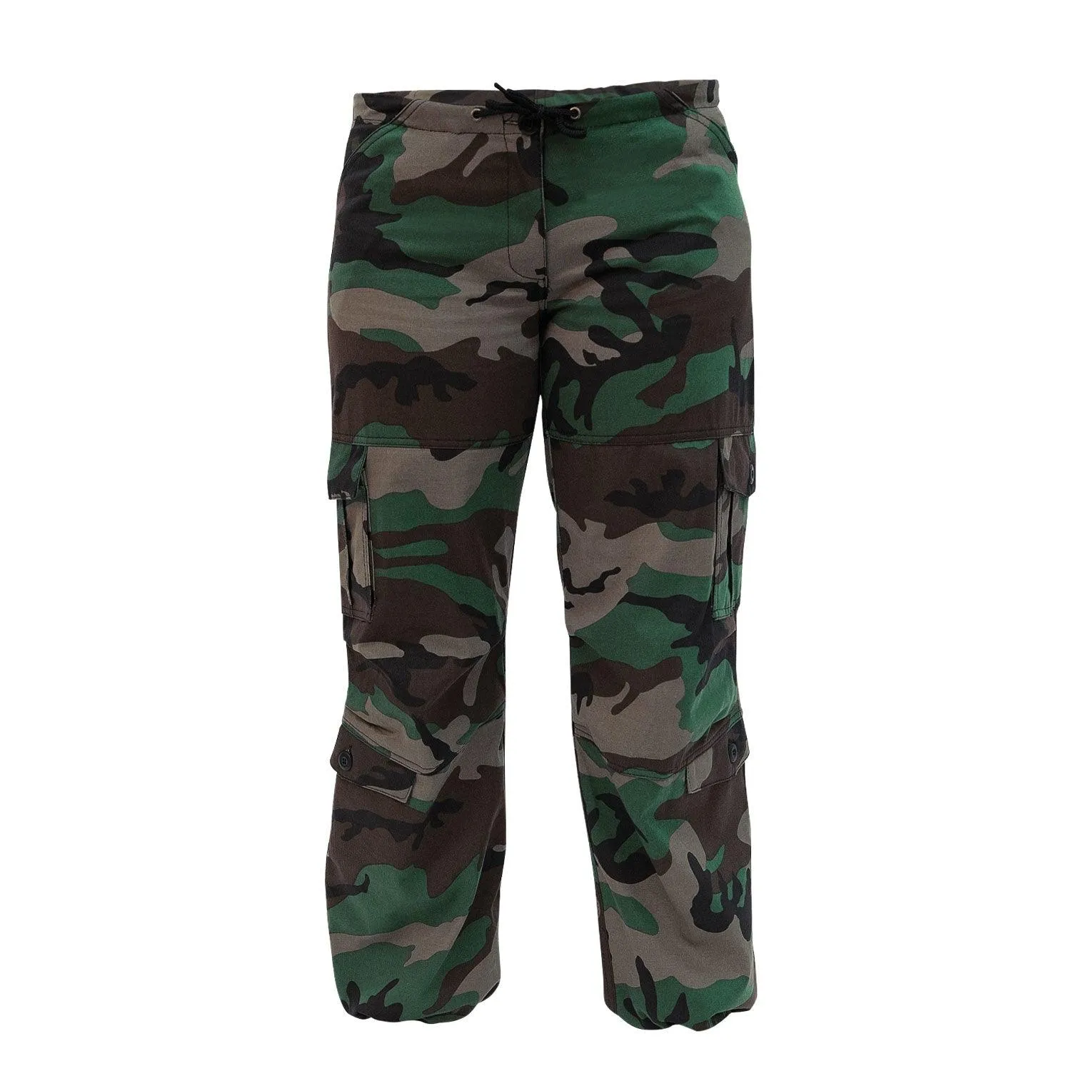 Womens Unwashed Camo Paratrooper Fatigue Pants